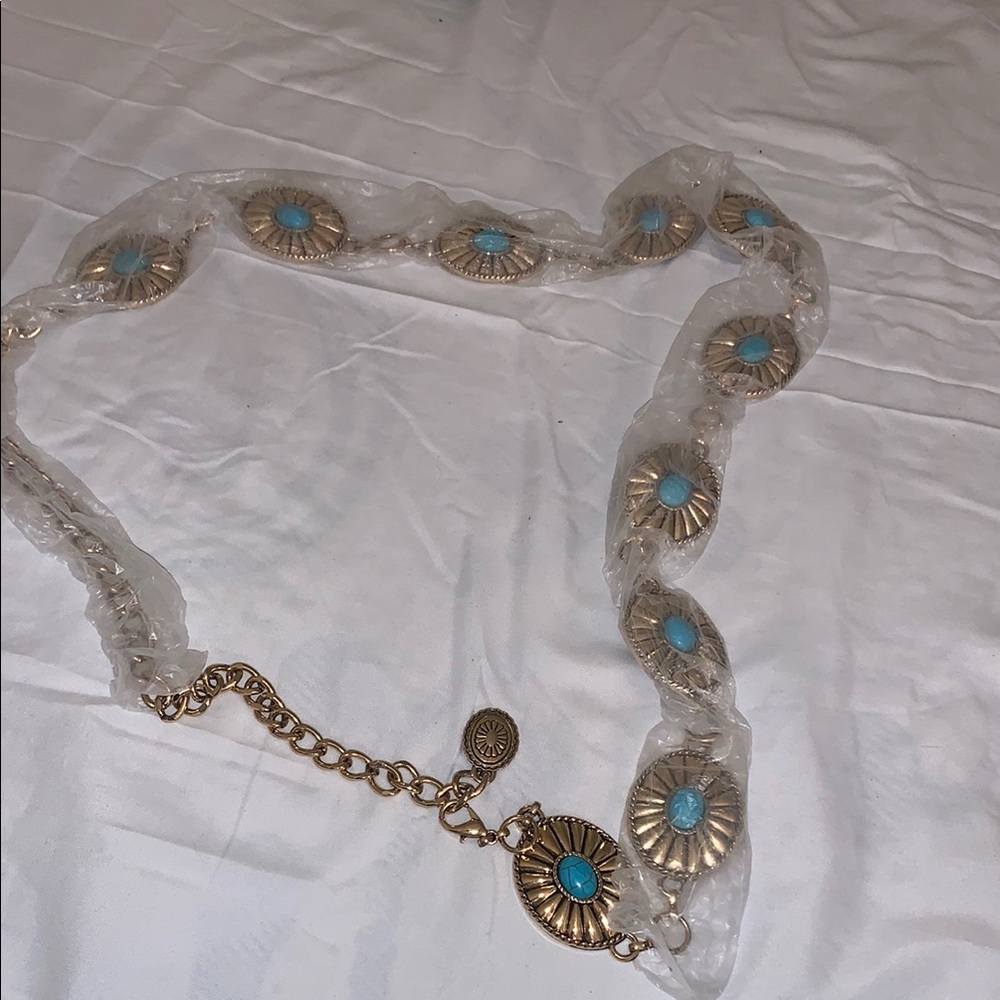 Gold and Turquoise Women's Necklace